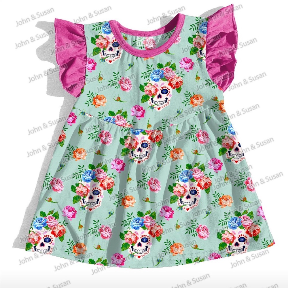 Skull Floral pearl Dress